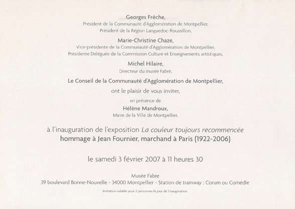 carton, La couleur toujours recommencée, verso, 2007