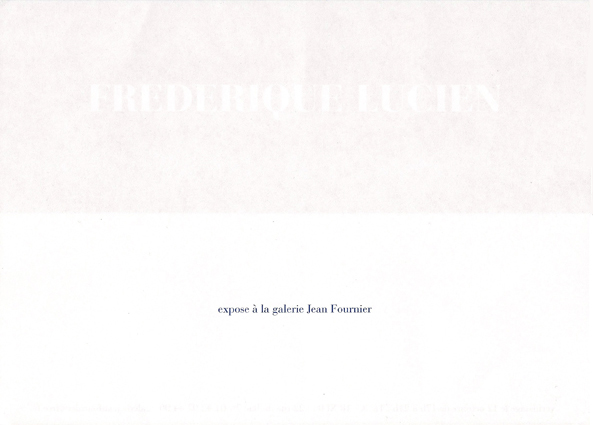 carton, frédérique Lucien, J. Fournier, verso, 2006